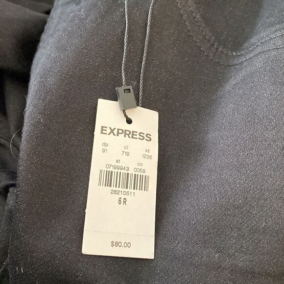 #513 EXPRESS NWT black raw hem with split ankle - Picture 7 of 9